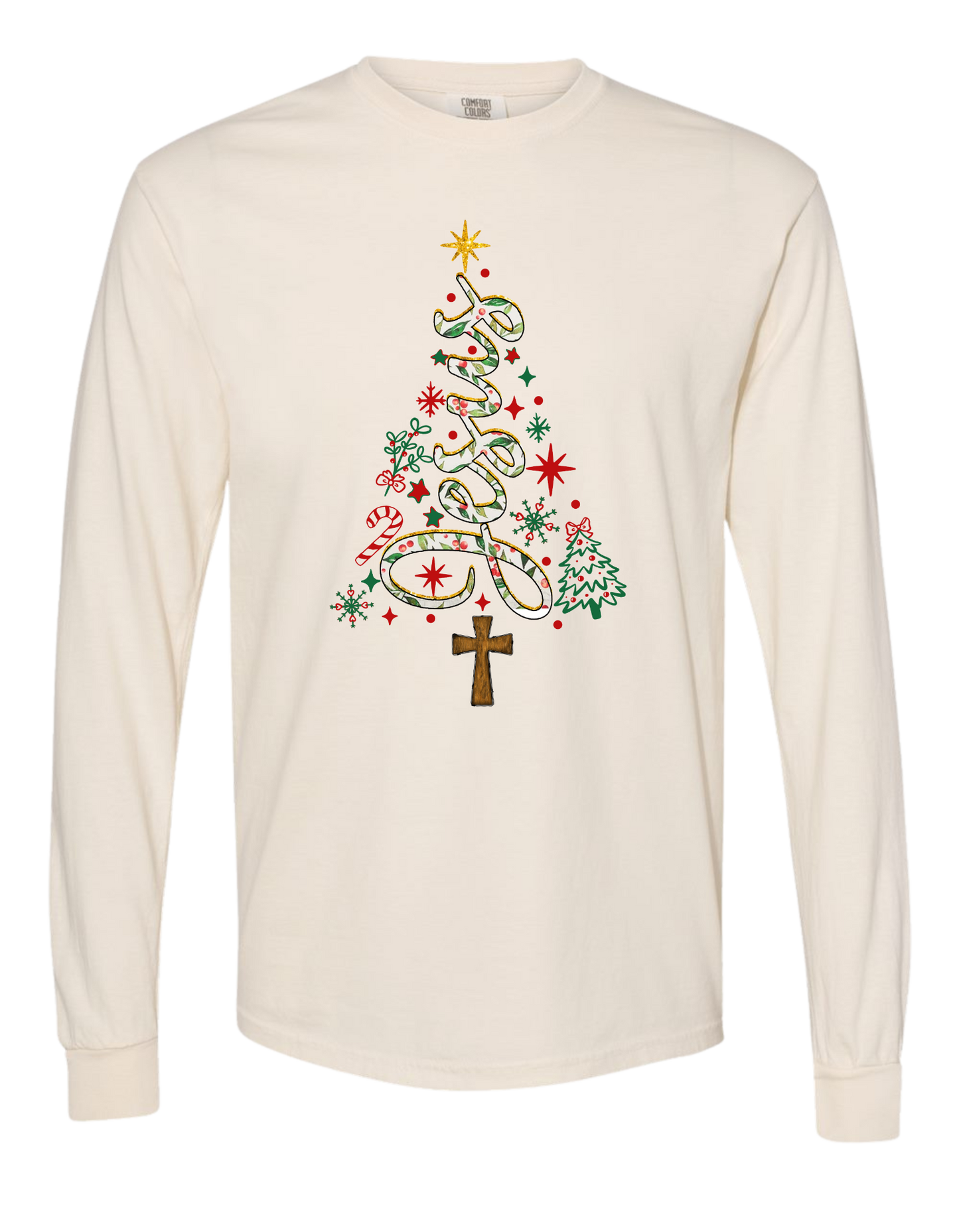 Jesus Christmas Tree Long Sleeve
