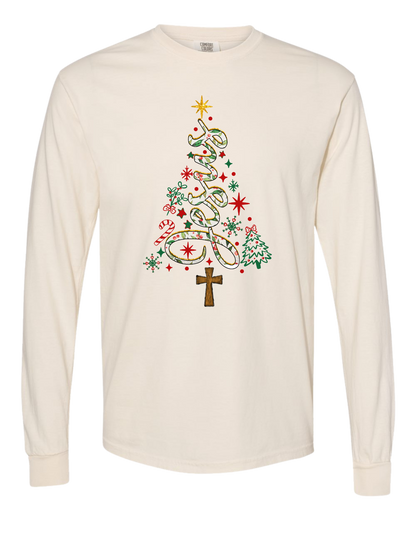 Jesus Christmas Tree Long Sleeve