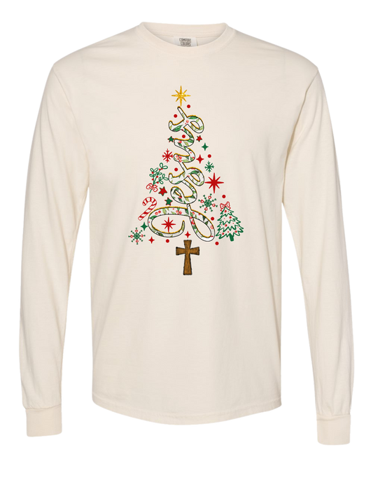 Jesus Christmas Tree Long Sleeve