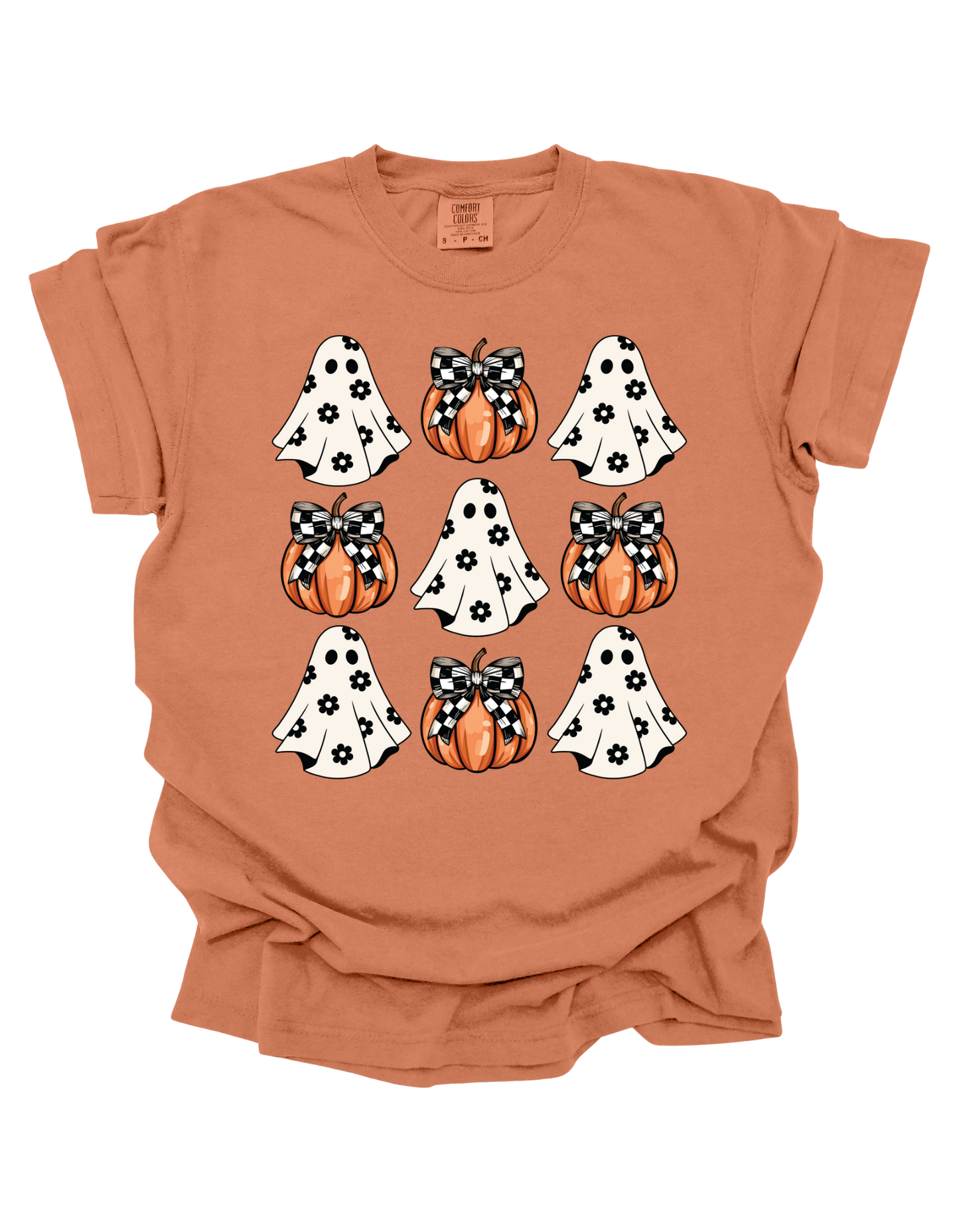 Checkered-Bow Coquette Comfort Colors T-Shirt