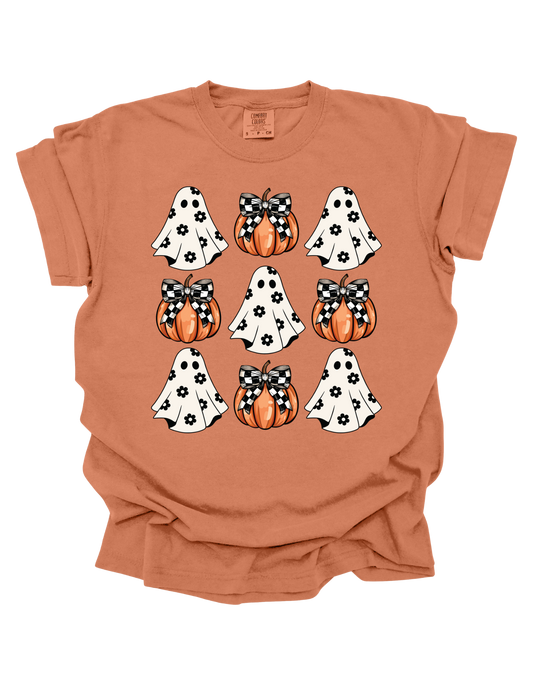 Checkered-Bow Coquette Comfort Colors T-Shirt