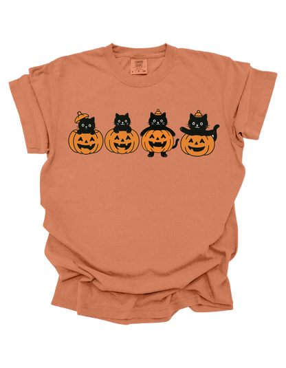 Pumpkin Cats Comfort Colors T-Shirt