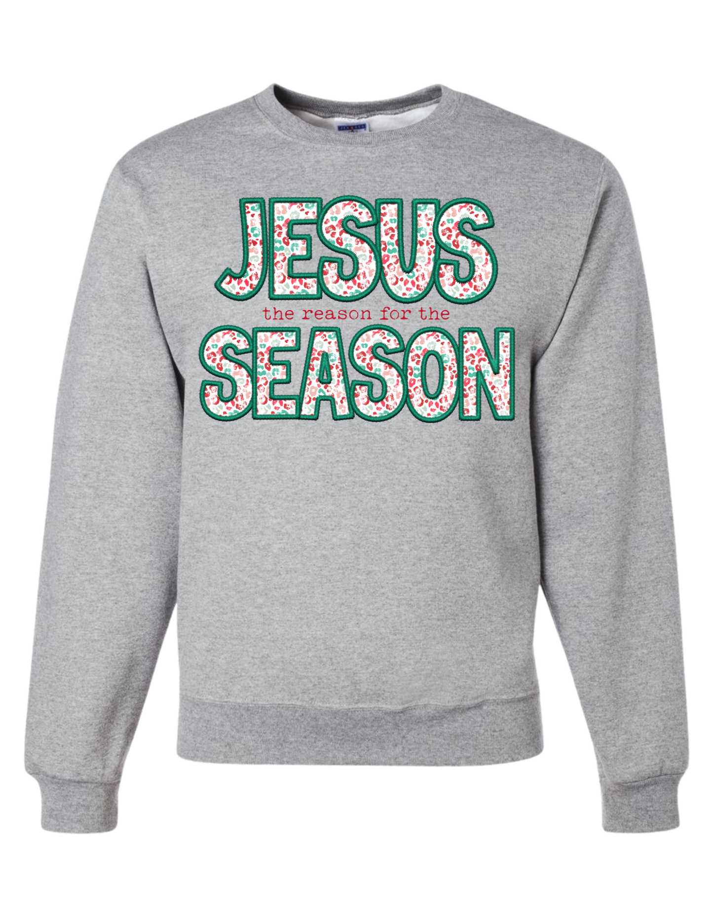Leopard Jesus is the Reason Crewneck