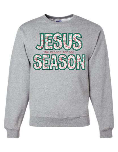 Leopard Jesus is the Reason Crewneck
