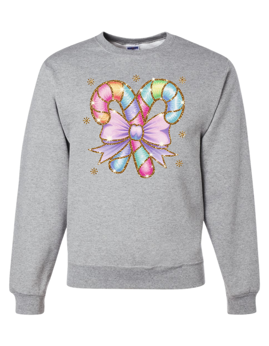 Fun-Filled Candy Cane Crewneck