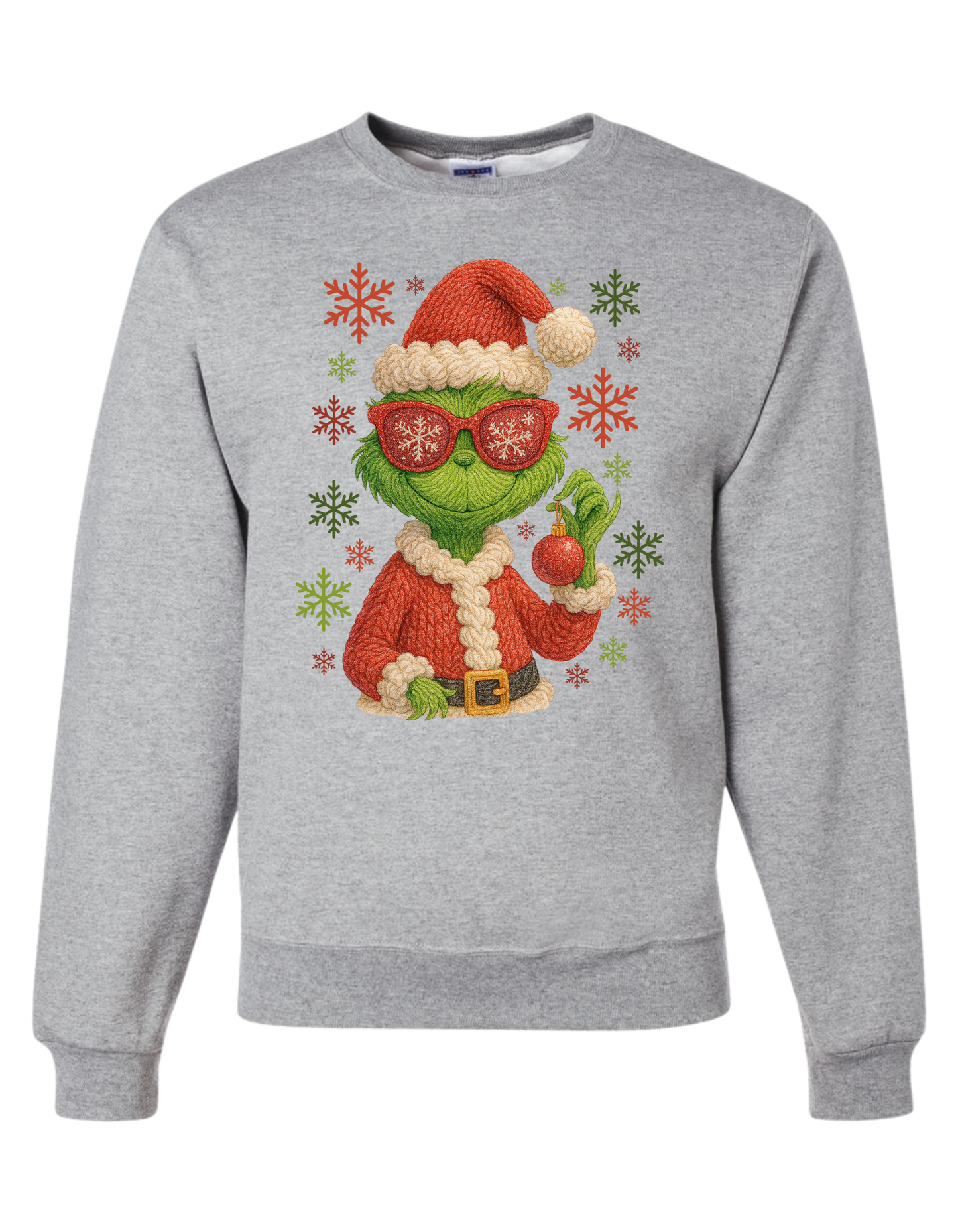 Grinch Snowflakes Crewneck