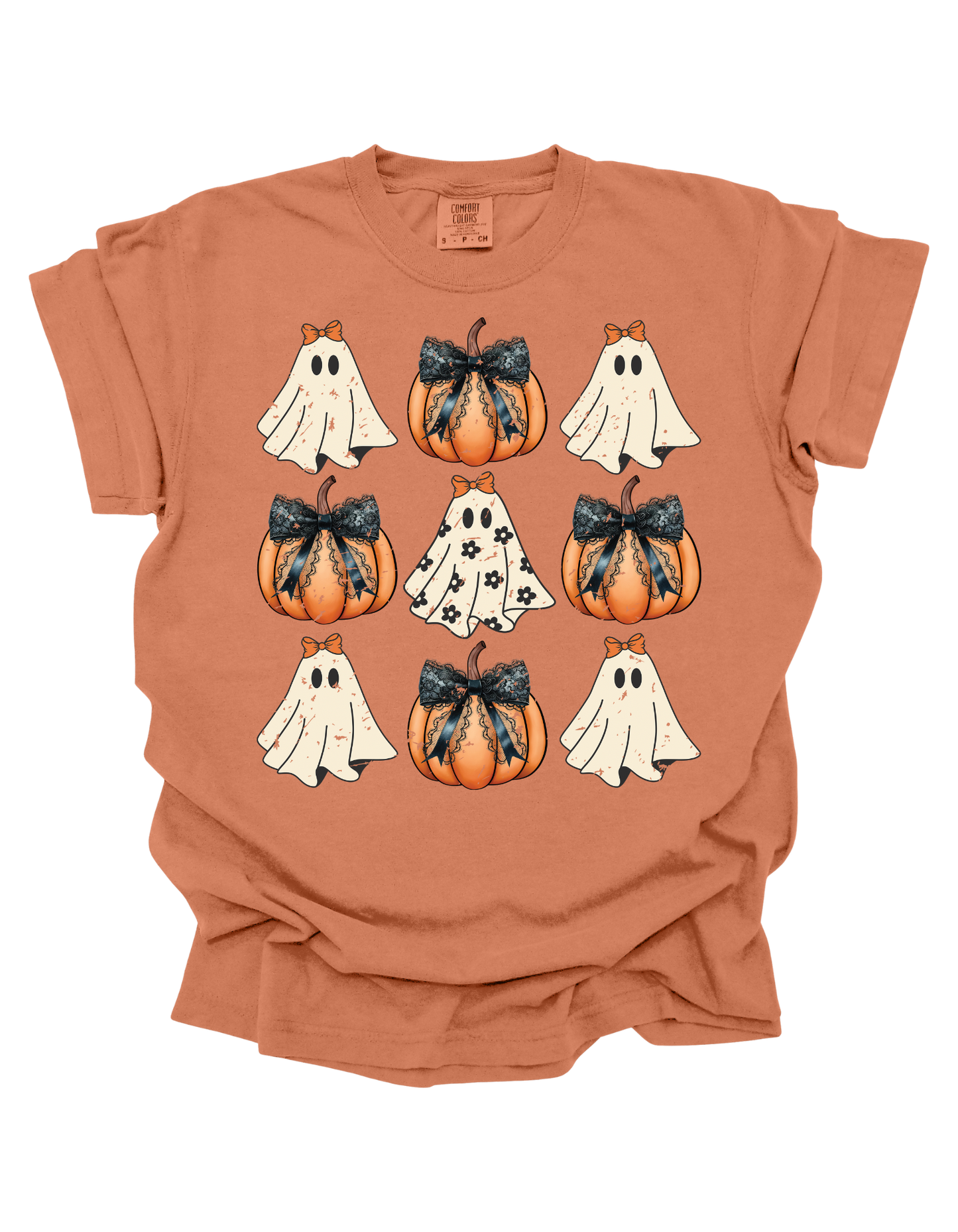 Pumpkin-Ghost Coquette Comfort Colors T-Shirt