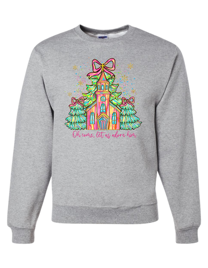 Church Let Us Adore Him Crewneck