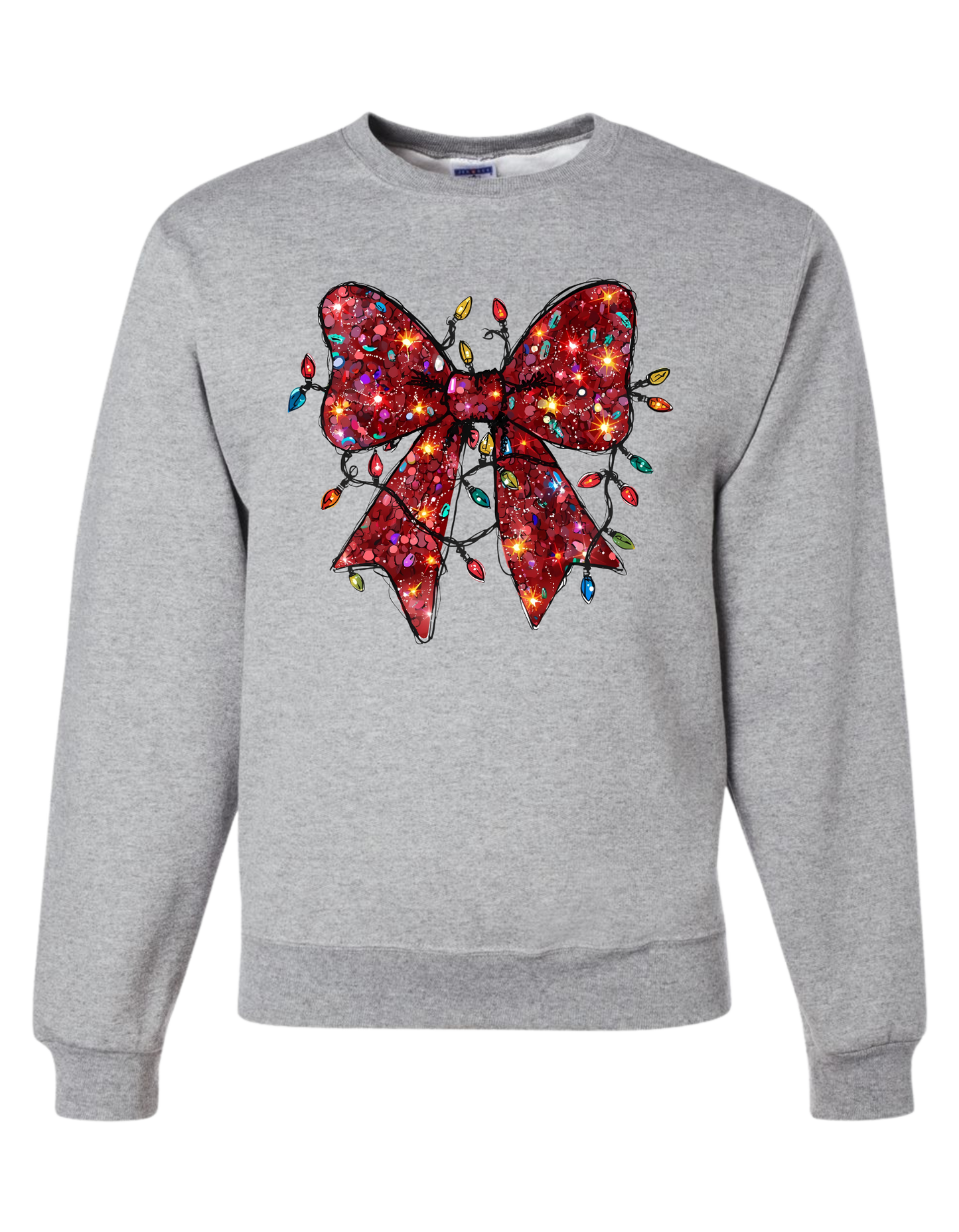 Christmas Bow & Lights Crewneck