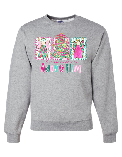 Angels Let Us Adore Him Crewneck