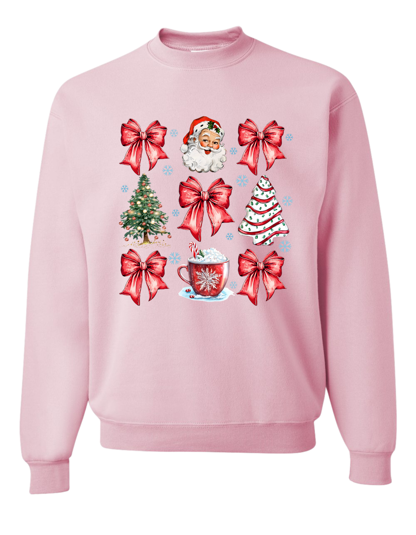 Christmas Tree Cake Coquette Bow Crewneck