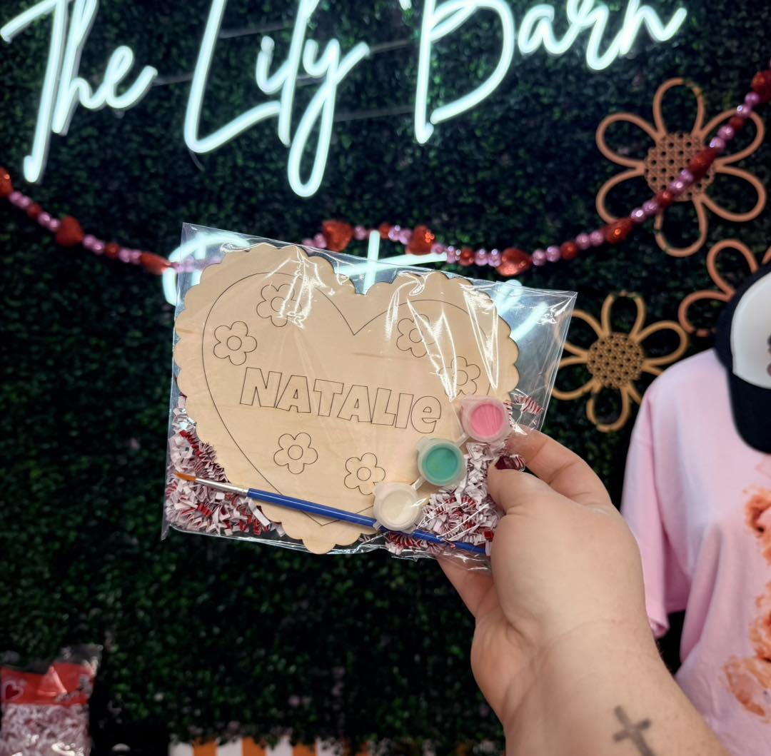 Custom Name Heart Valentines Paint Kit