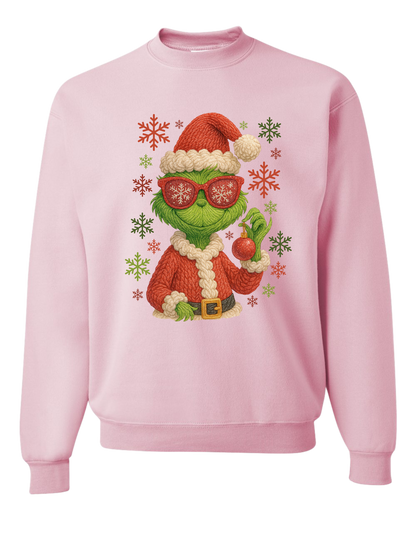 Grinch Snowflakes Crewneck