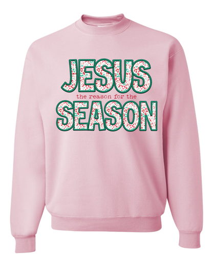Leopard Jesus is the Reason Crewneck