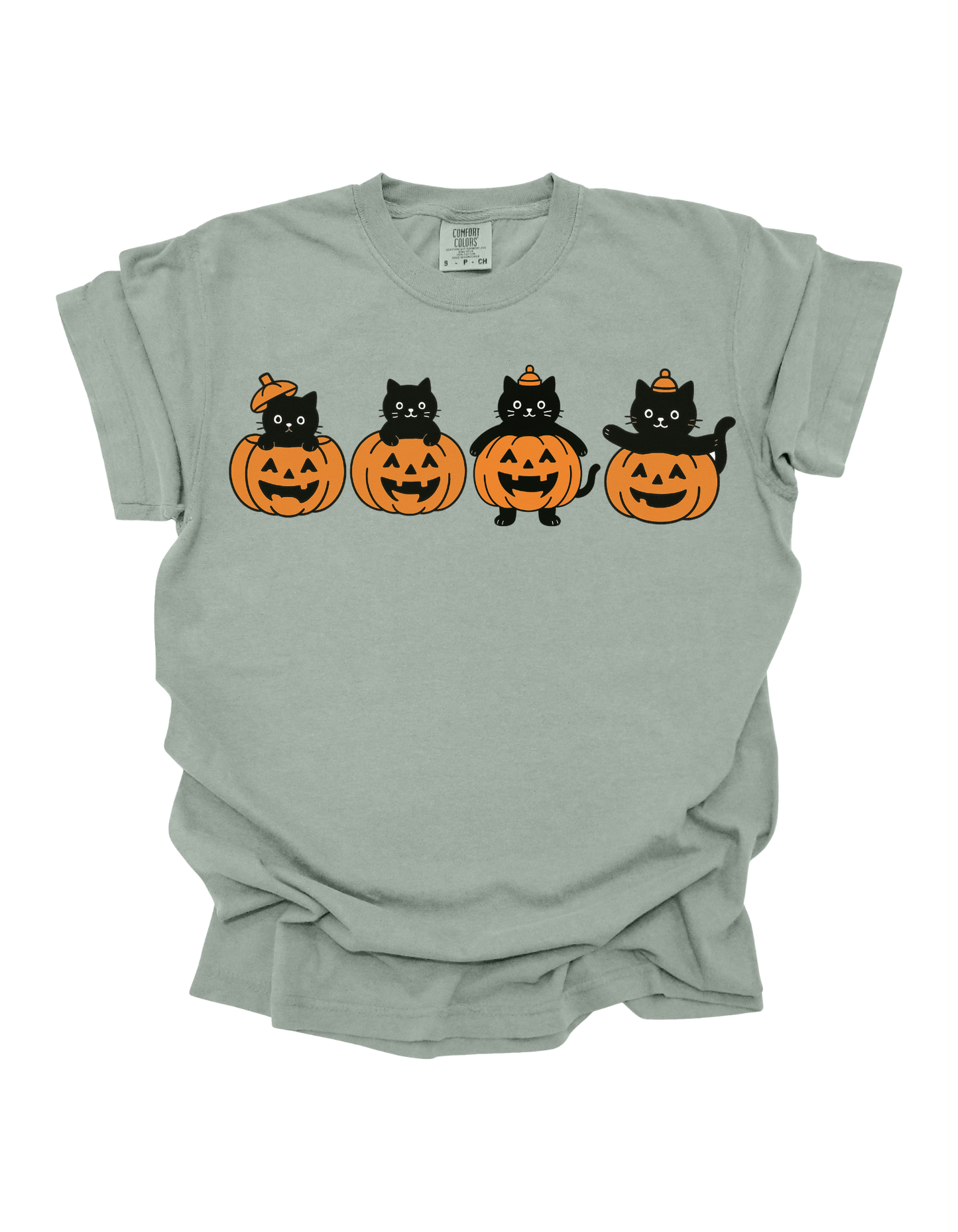 Pumpkin Cats Comfort Colors T-Shirt