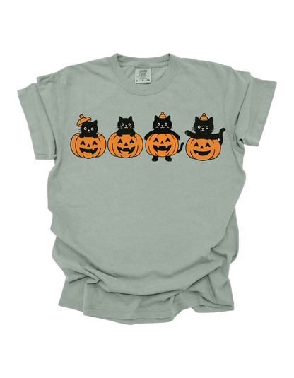 Pumpkin Cats Comfort Colors T-Shirt