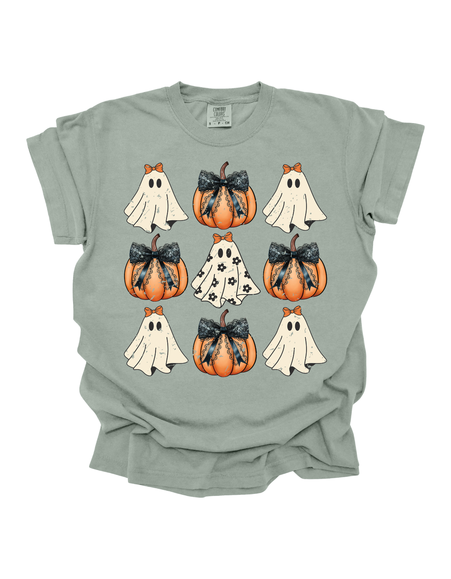 Pumpkin-Ghost Coquette Comfort Colors T-Shirt