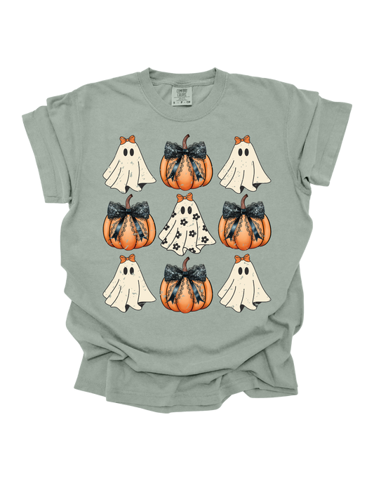 Pumpkin-Ghost Coquette Comfort Colors T-Shirt