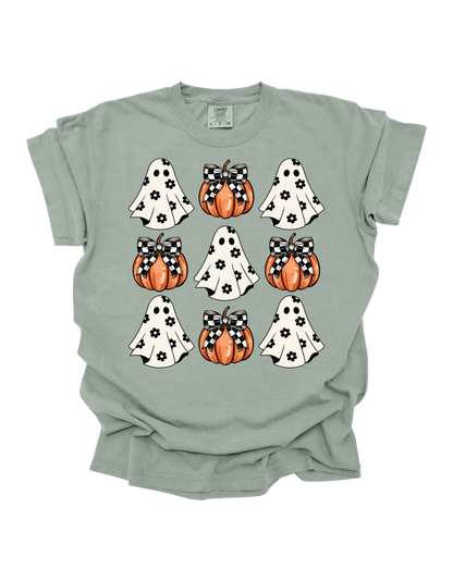 Checkered-Bow Coquette Comfort Colors T-Shirt