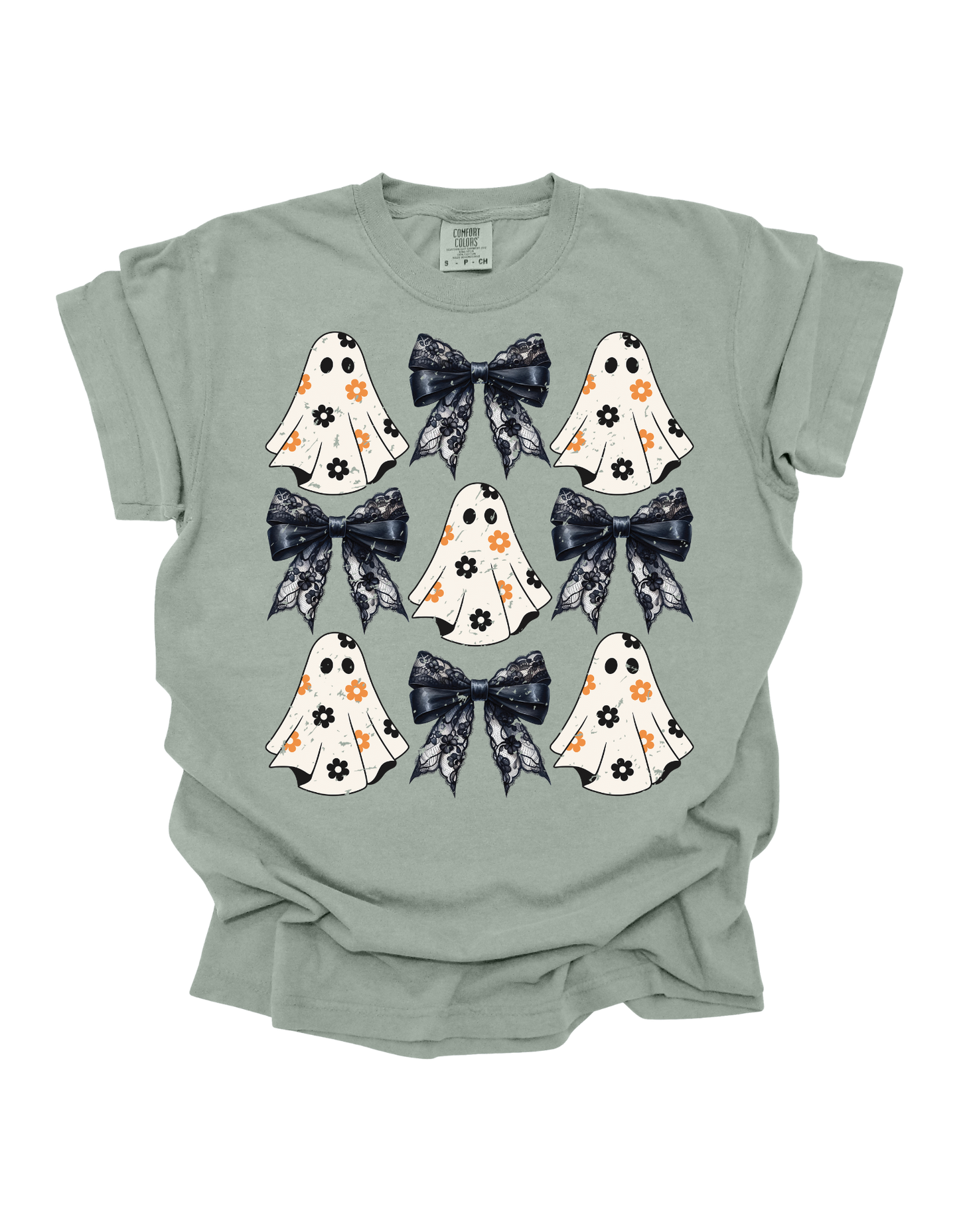 Flowered-Ghost Coquette Comfort Colors T-Shirt