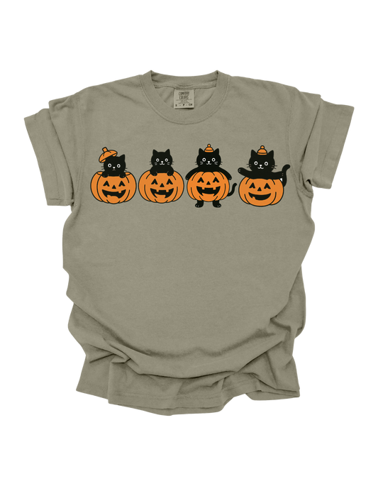 Pumpkin Cats Comfort Colors T-Shirt