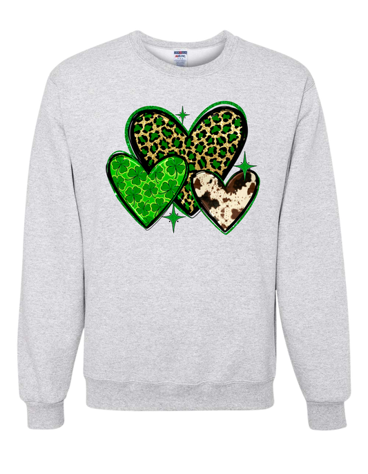 Cheetah Hearts Crewneck