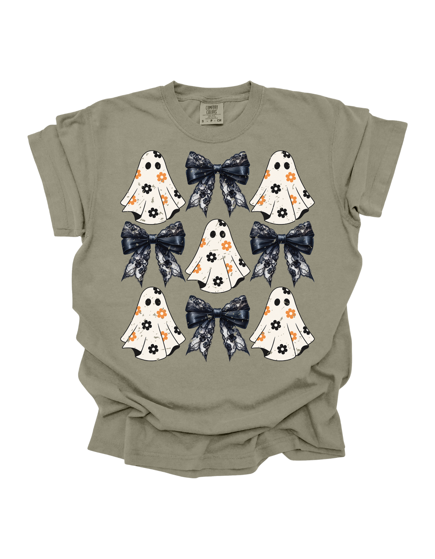 Flowered-Ghost Coquette Comfort Colors T-Shirt