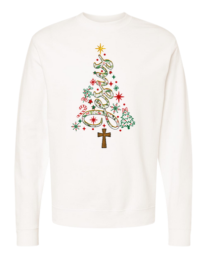 Jesus Christmas Tree Crewneck