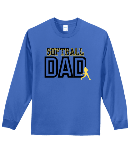 Softball Dad "CUSTOM NAME" LongSleeve - PLEASE READ DESCRIPTION