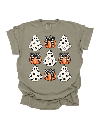 Checkered-Bow Coquette Comfort Colors T-Shirt
