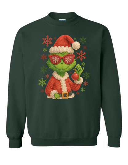 Grinch Snowflakes Crewneck