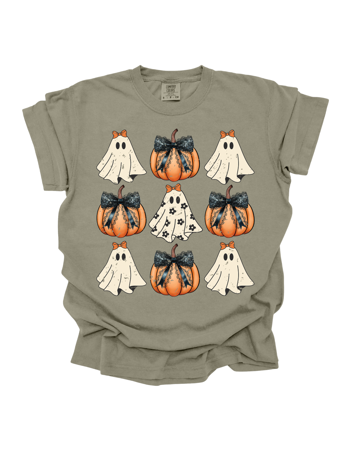 Pumpkin-Ghost Coquette Comfort Colors T-Shirt