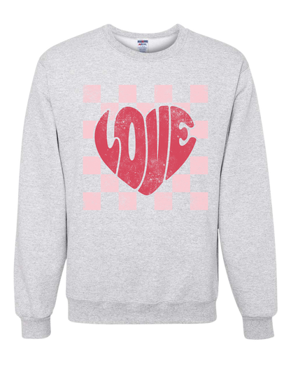 Checkered Love Crewneck