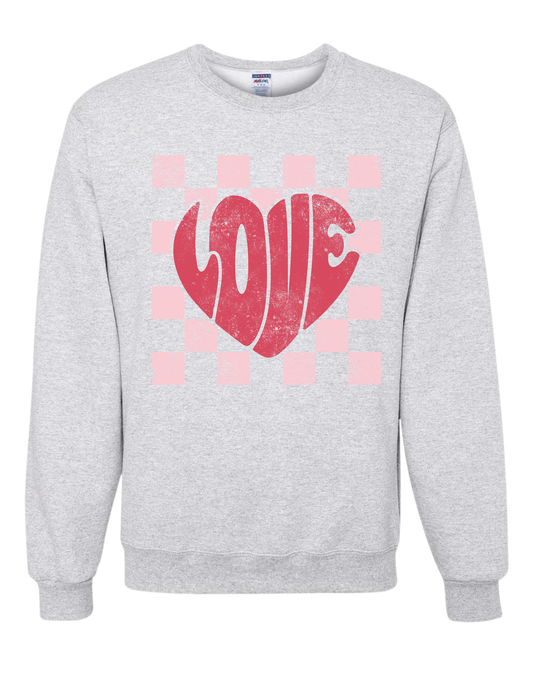 Checkered Love Crewneck
