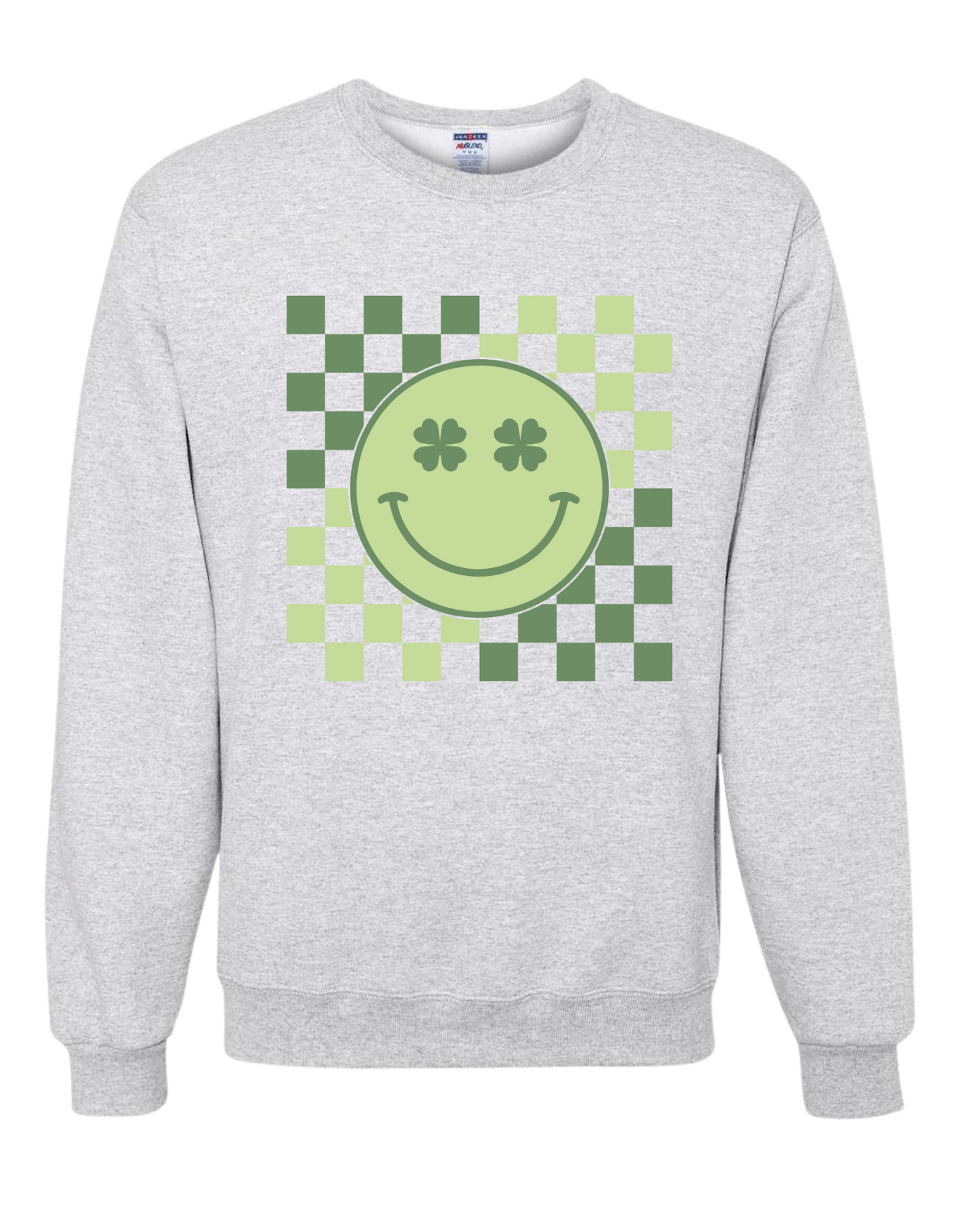 Checkered Smiley Face Crewneck