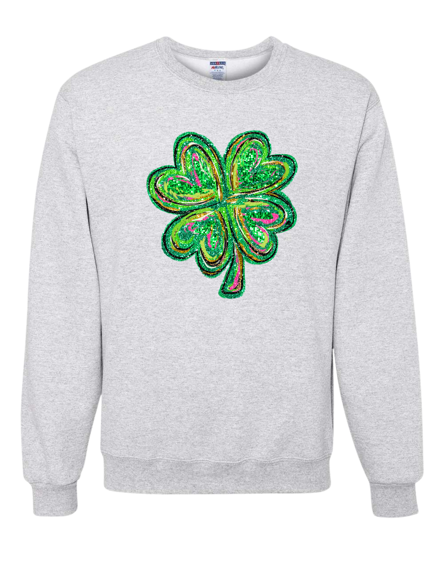 Sparkly Four Leaf Clover Crewneck