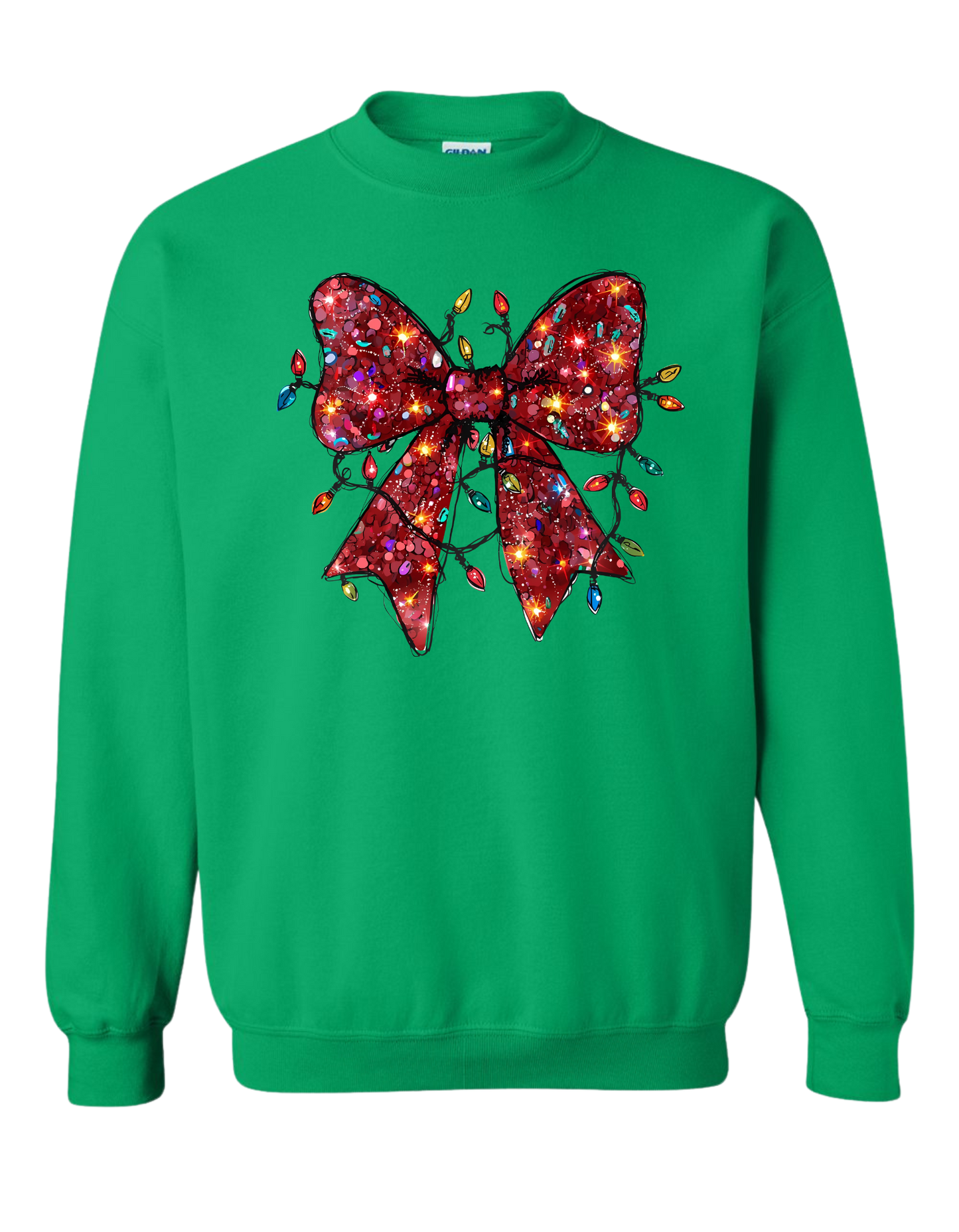 Christmas Bow & Lights Crewneck