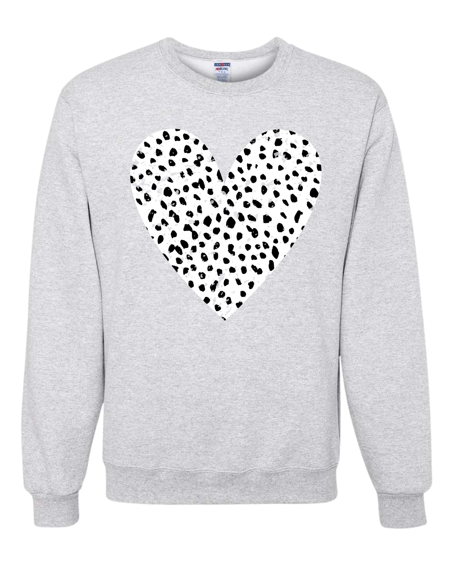 Polka Dot Heart Crewneck