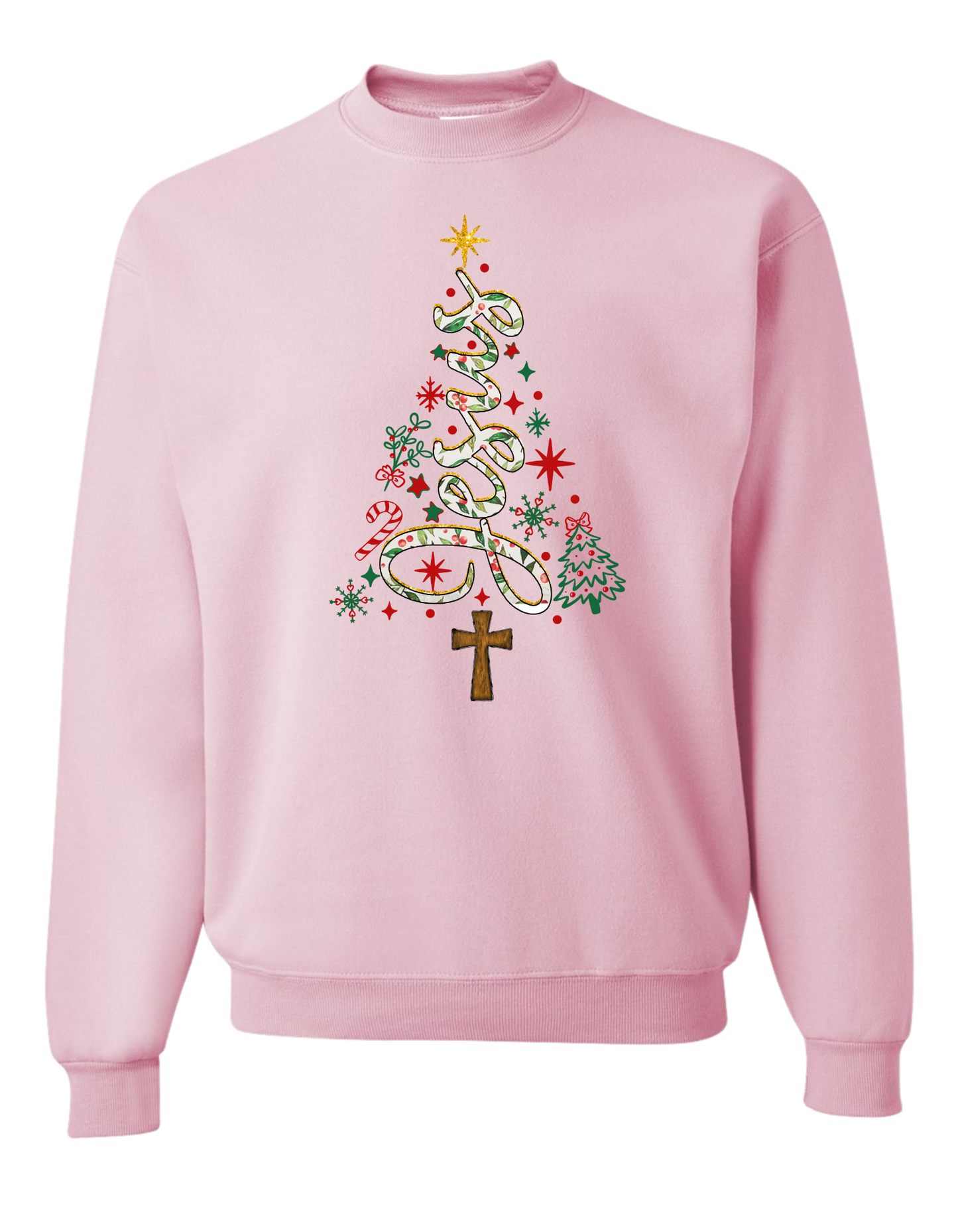 Jesus Christmas Tree Crewneck