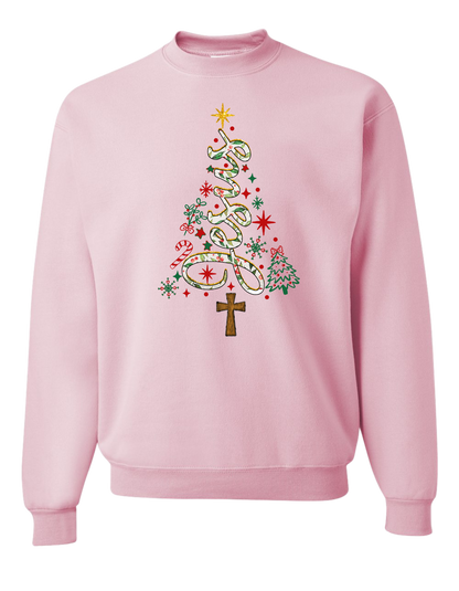 Jesus Christmas Tree Crewneck