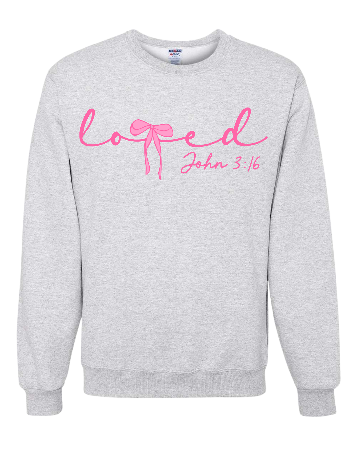 John 3:16 with Bows Crewneck