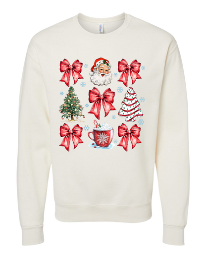 Christmas Tree Cake Coquette Bow Crewneck