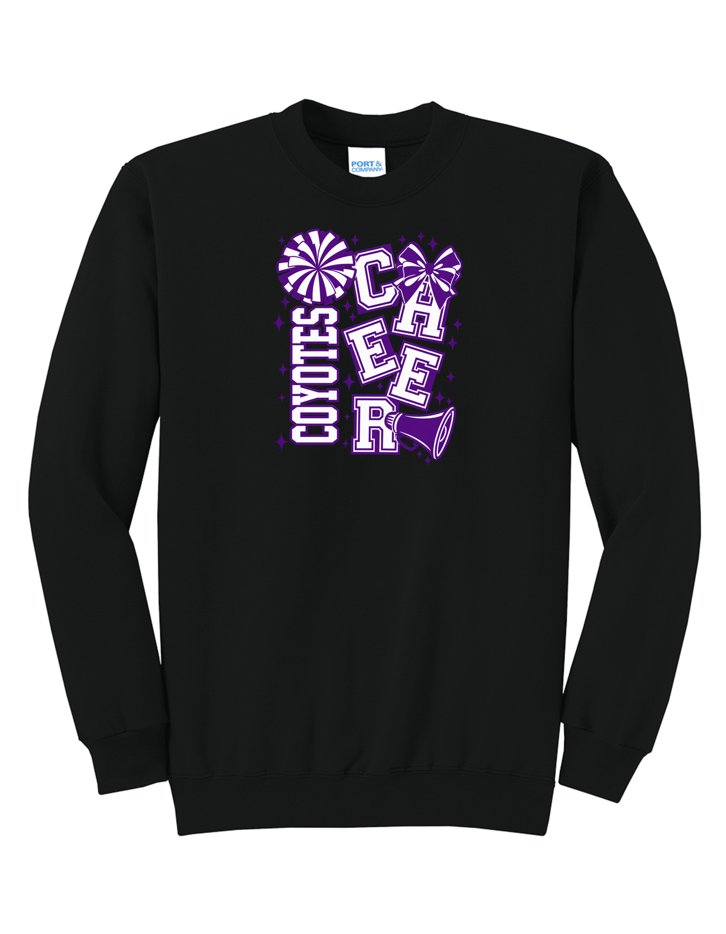 Coyotes Staggered Cheer Crewneck