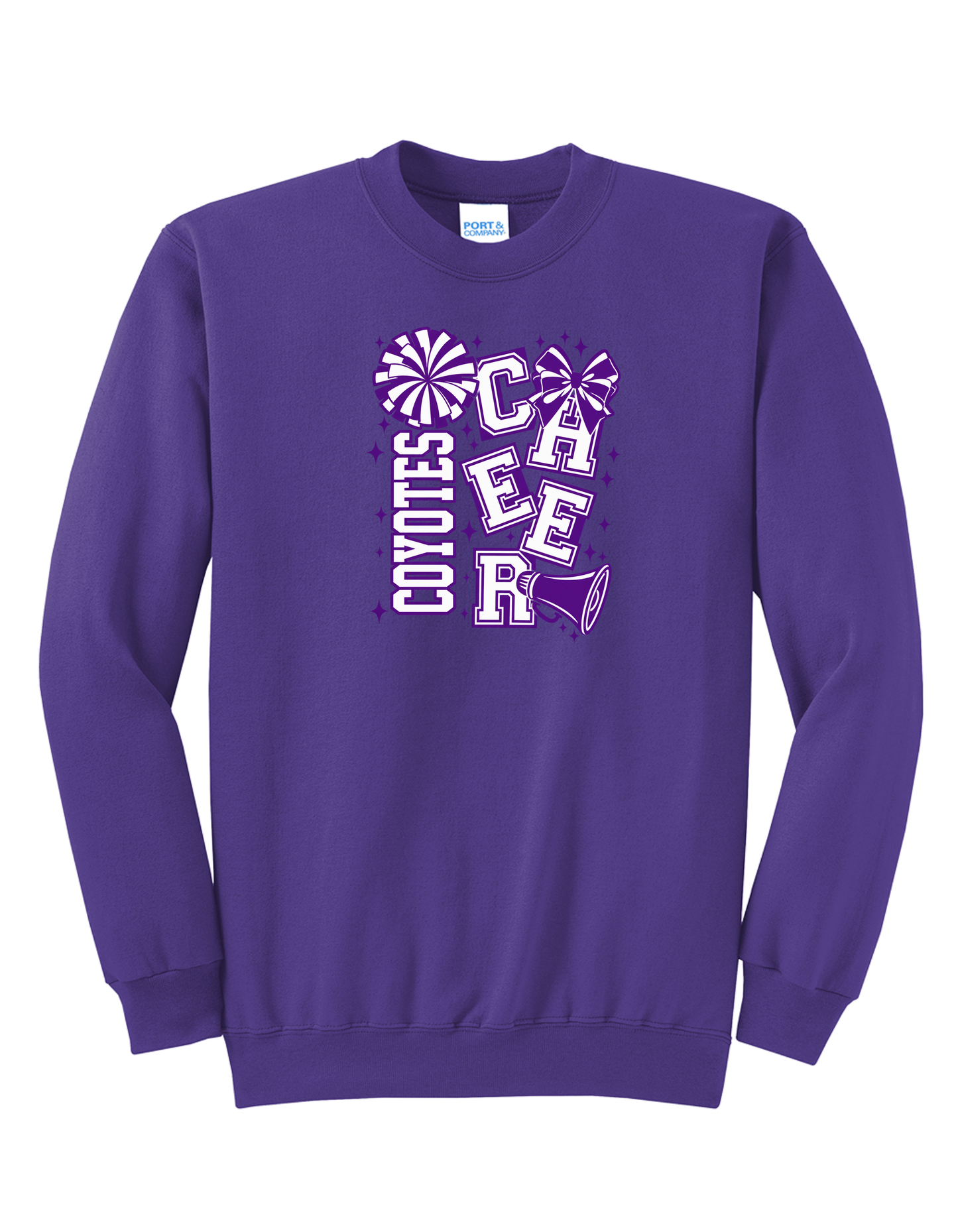 Coyotes Staggered Cheer Crewneck