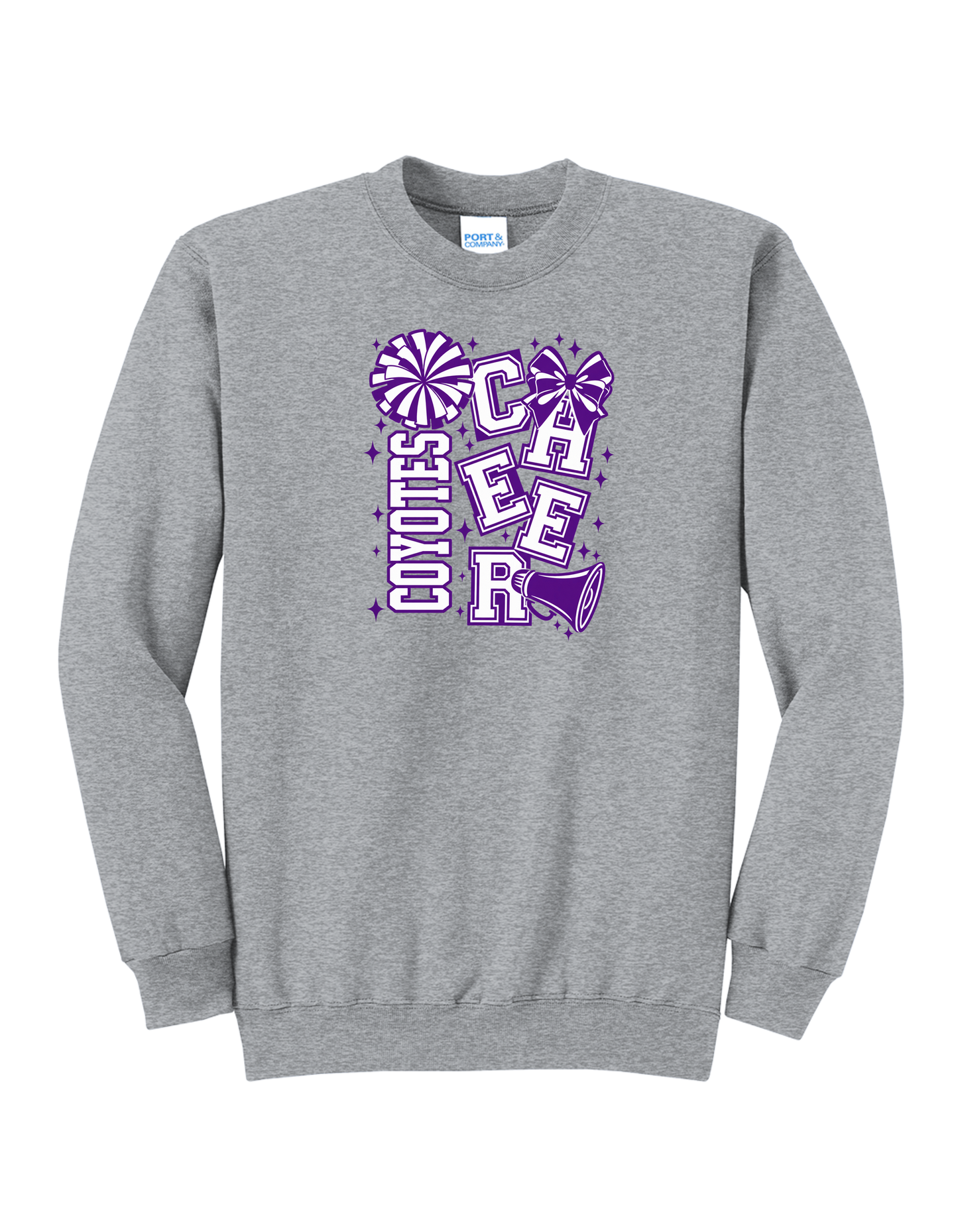 Coyotes Staggered Cheer Crewneck