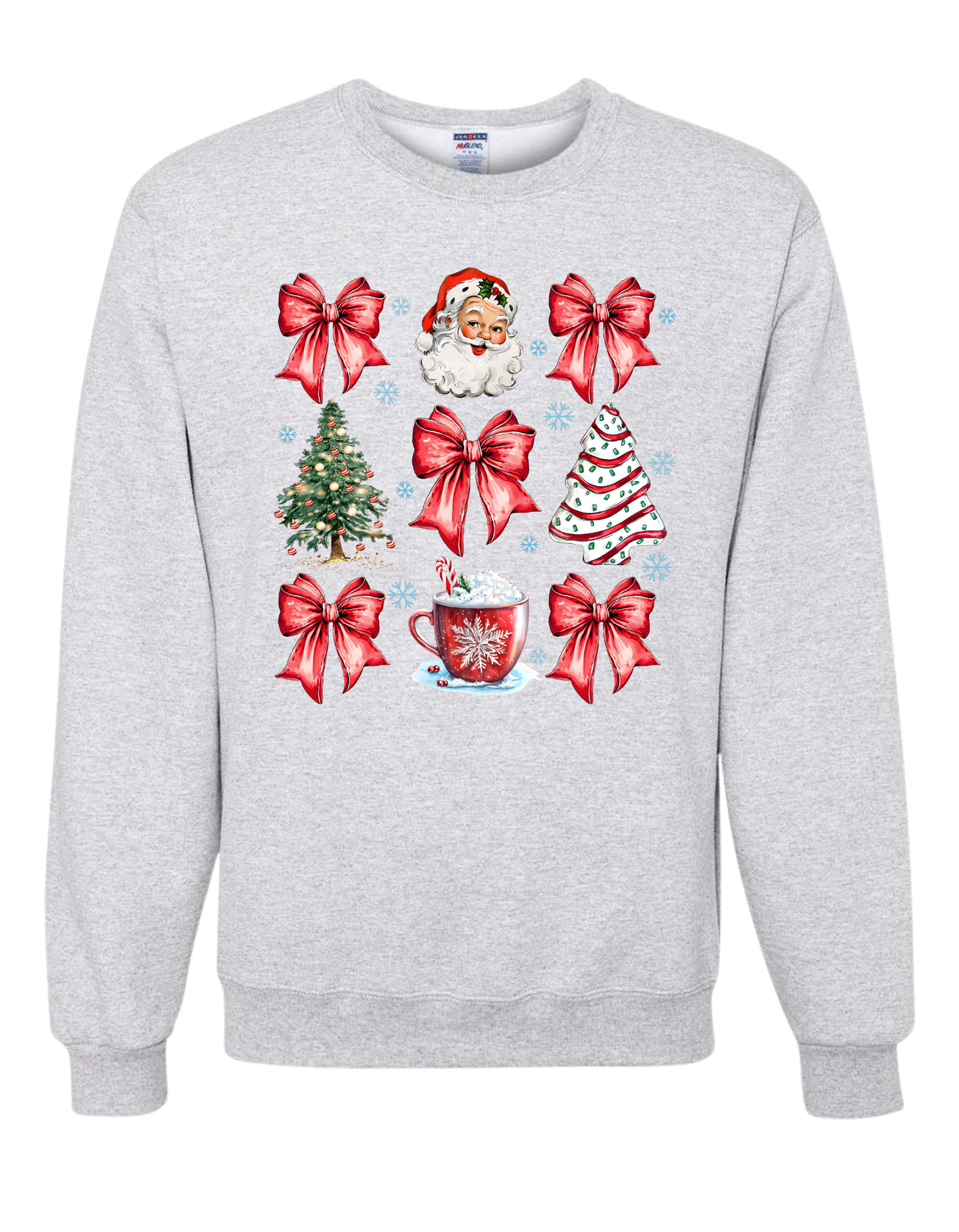 Christmas Tree Cake Coquette Bow Crewneck