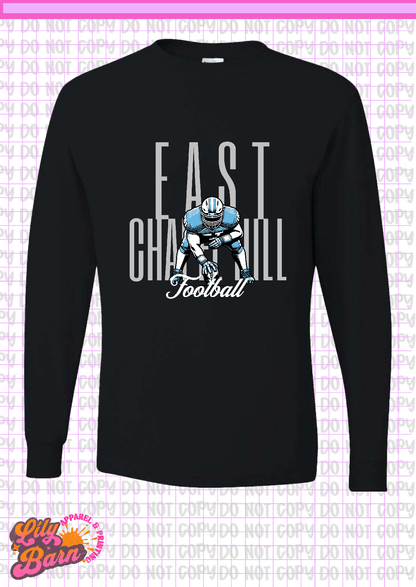 East Chapel Hill Football Stance Long Sleeve T-Shirt
