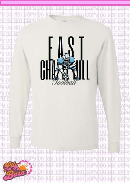 East Chapel Hill Football Stance Long Sleeve T-Shirt