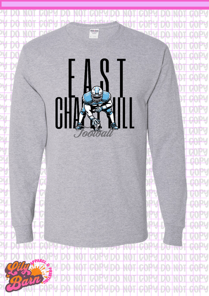 East Chapel Hill Football Stance Long Sleeve T-Shirt