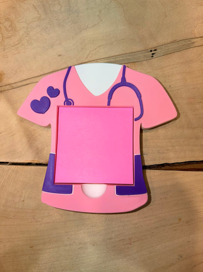 Scrub Top Sticky Note Holder